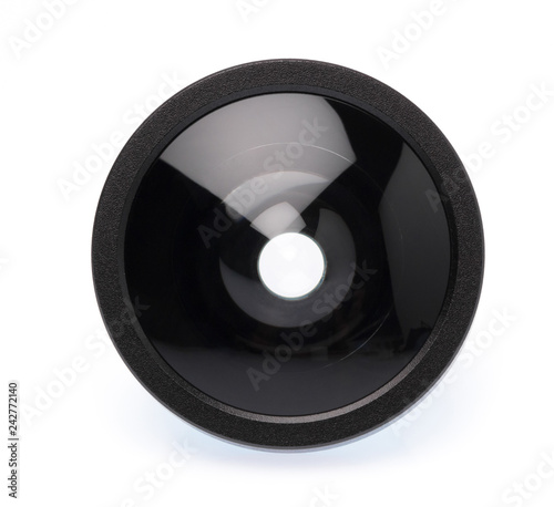 Obraz na plátne lens for cell phone camera with wide angle lens isolated on white background