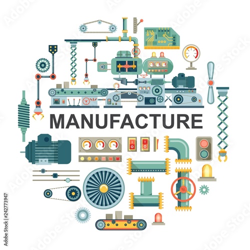 Flat Industrial Round Concept
