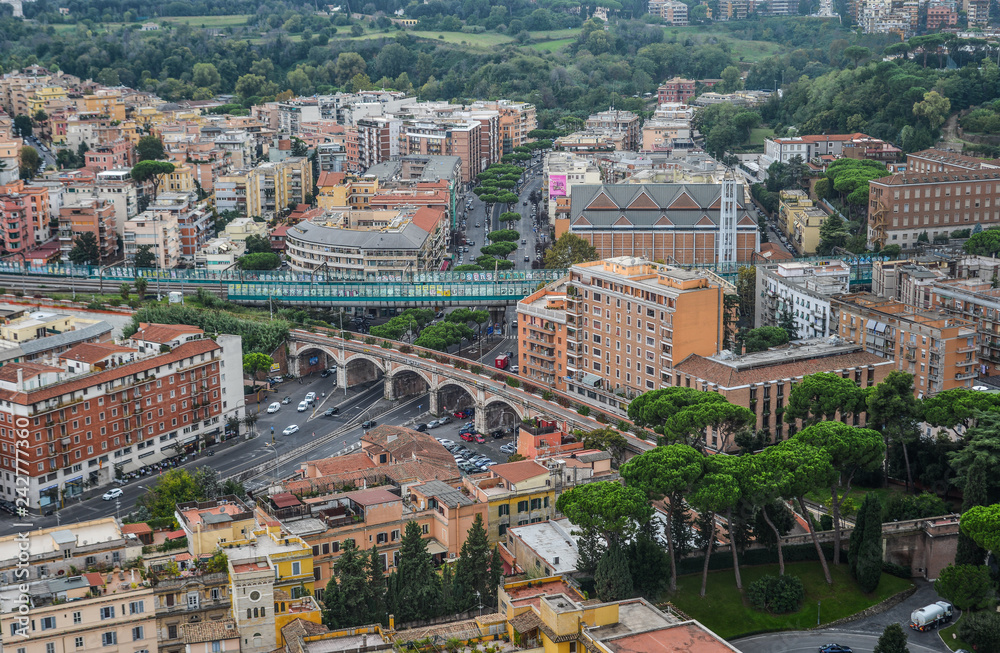 Fototapeta Aerial view of Vatican City