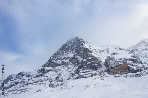 Fototapeta Naklejka Na Ścianę i Meble -  Winter and Snow in Jungrau, Switzerland