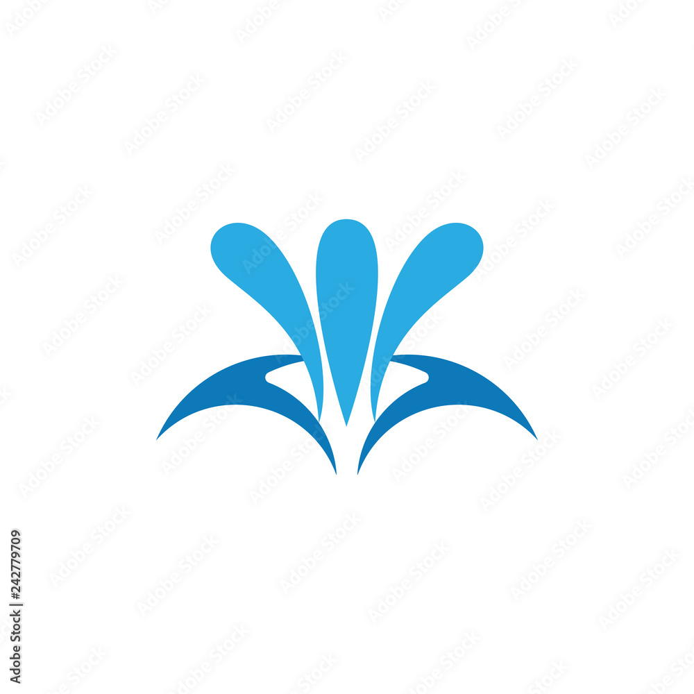 simple water splash logo vector simple water splash logo vector