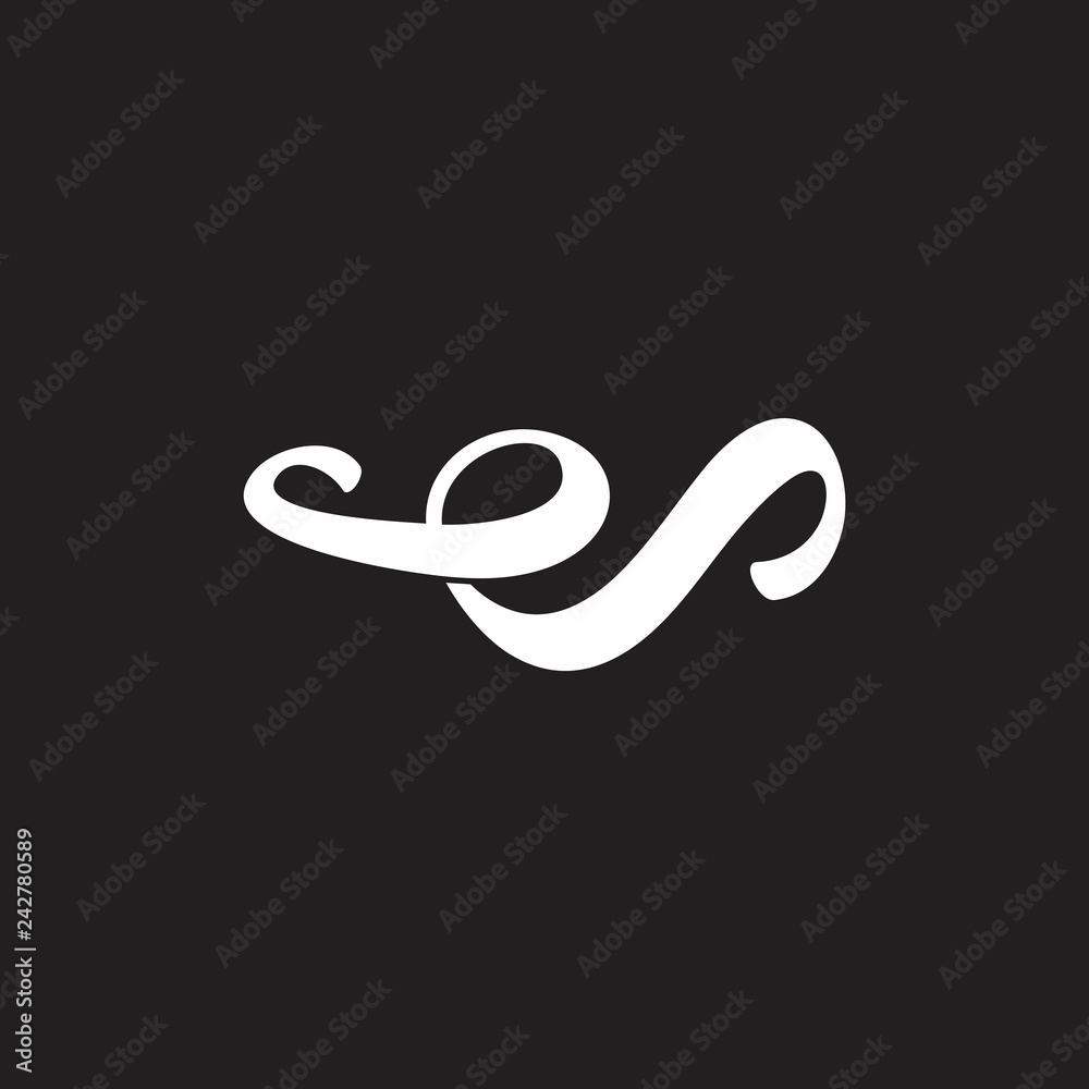 simple ribbon motion flat 3d logo vector simple ribbon motion flat 3d logo vector