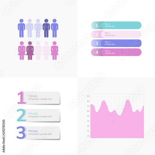 Set of business infograph vectors