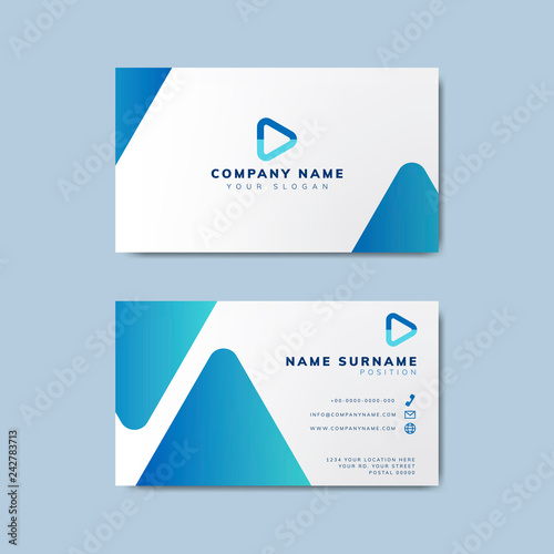 Modern geometric business card design