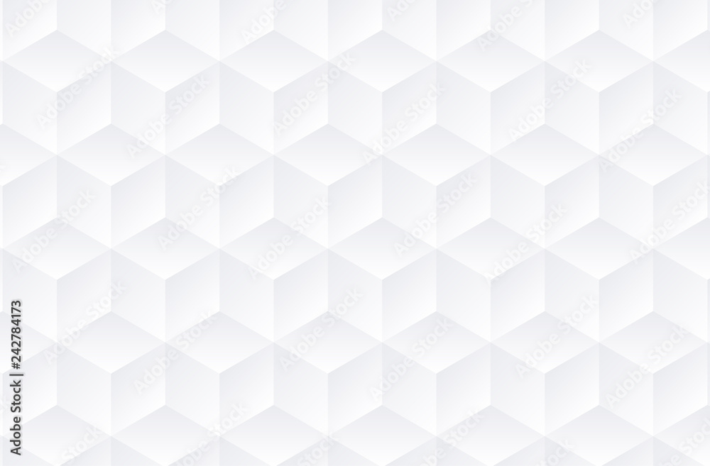 White abstract background with geometric pattern.