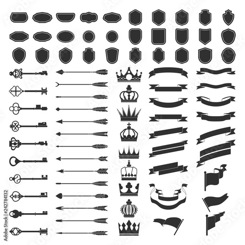 Set of label ornament vectors