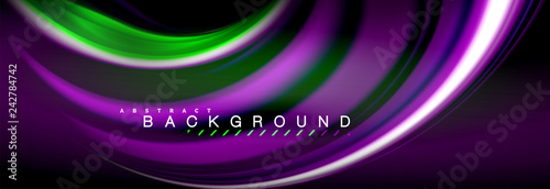 Blurred fluid colors background, abstract waves lines, mixing colours with light effects on light backdrop. Vector artistic illustration for presentation, app wallpaper, banner or posters