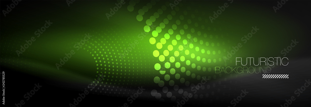 Glowing neon circle line dots, round line design, abstract style on black background. Neon abstract round circles Magic neon lights and glowing dots Glowing neon circle line dots, round line design, abstract style on black background. Neon abstract round circles Magic neon lights and glowing dots