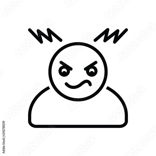 Black line icon for hot