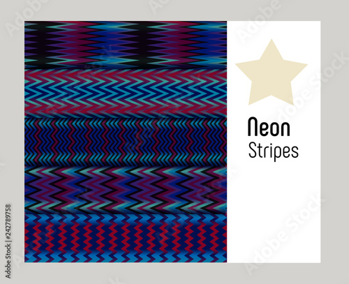 Set of seamless striped patterns