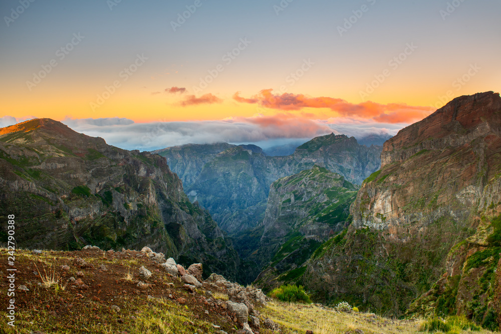 Landscape of madeira island - pico do arieiro Landscape of madeira island - pico do arieiro