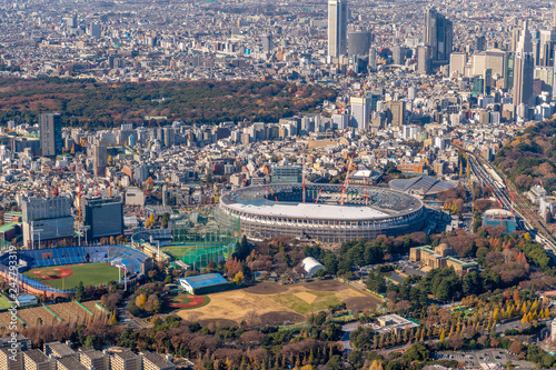 建設中の新国立競技場 空撮