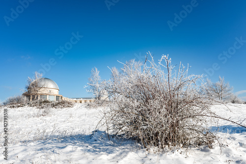 Shamakhi Astrological Observatory in winter time photo