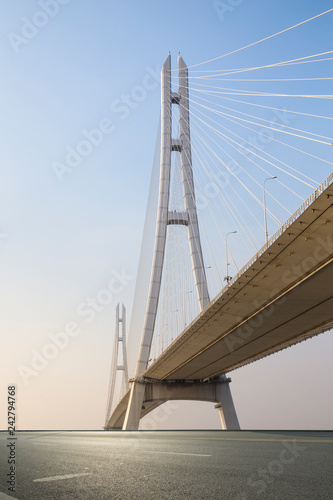Nanjing Yangtze river bridge and urban highway