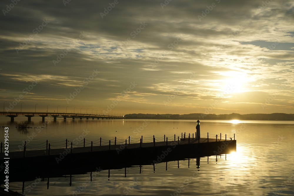 Fototapeta premium 霞ヶ浦の夕景