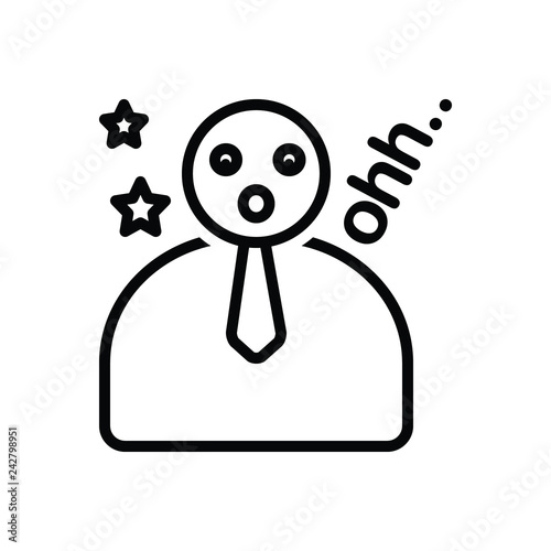 Black line icon for naive  