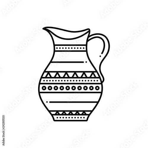 Black line icon for antique 