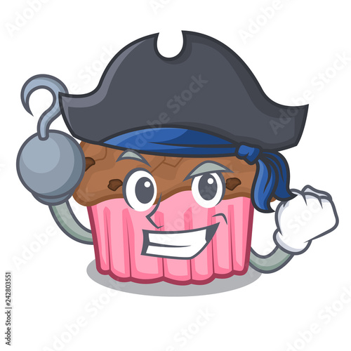 Pirate chocolate muffins on cartoon cake paper