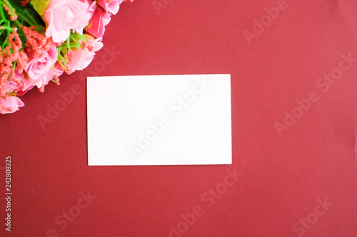 Mockup of business card white paper on background © Charlie's