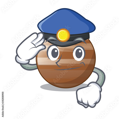 Police planet Jupiter in form of cartoon