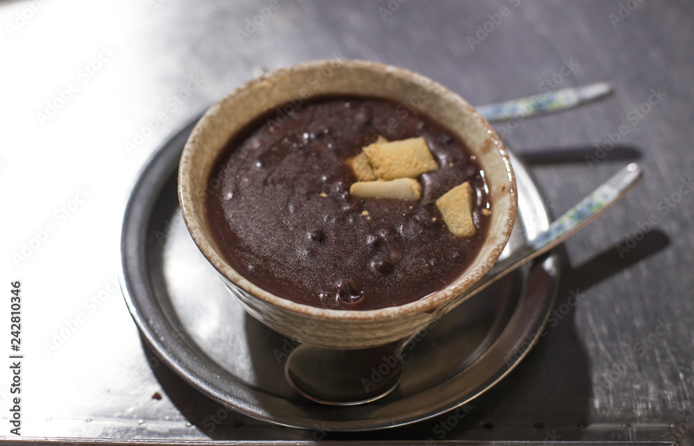 Korean food Red bean porridge. red bean soup Korean food Red bean porridge. red bean soup