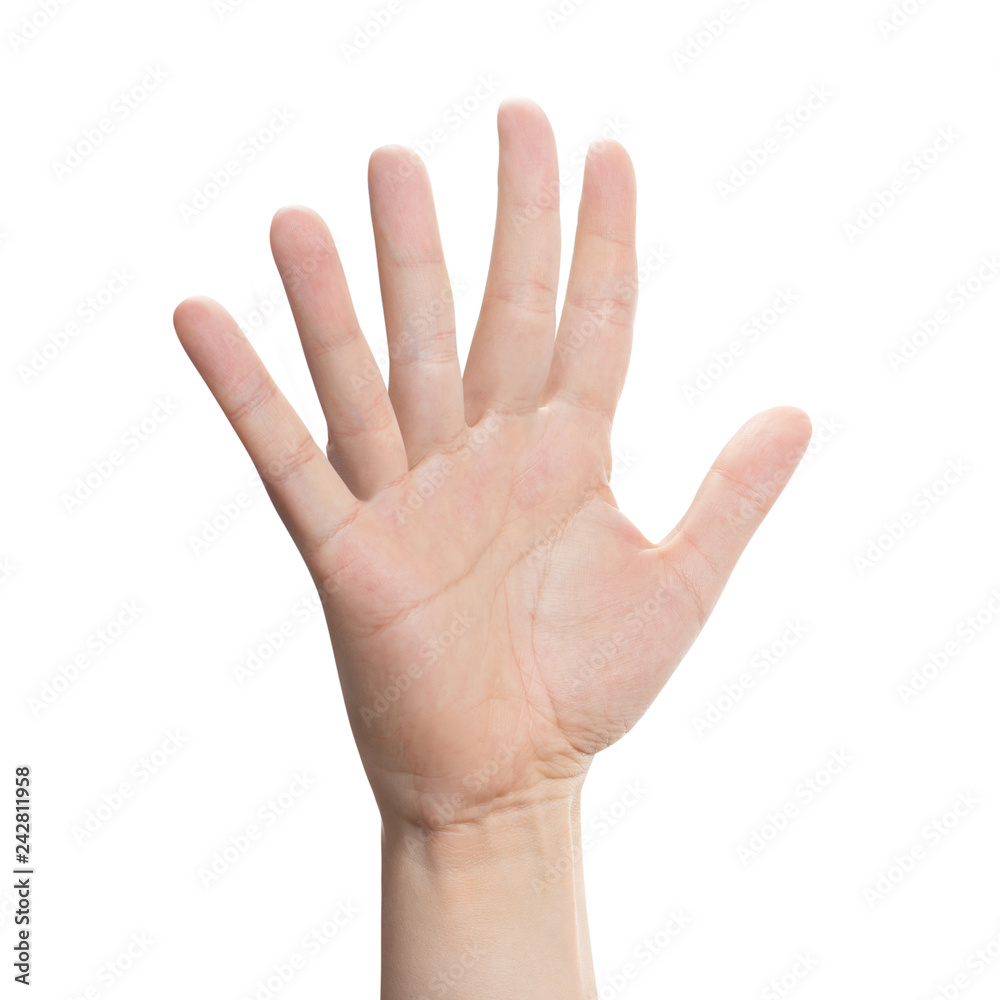 Sixfinger hand, isolated on white background Sixfinger hand, isolated on white background