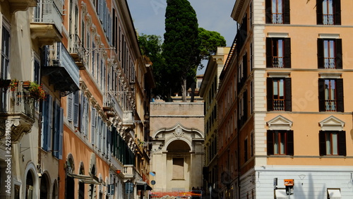 narrow street in rome italy