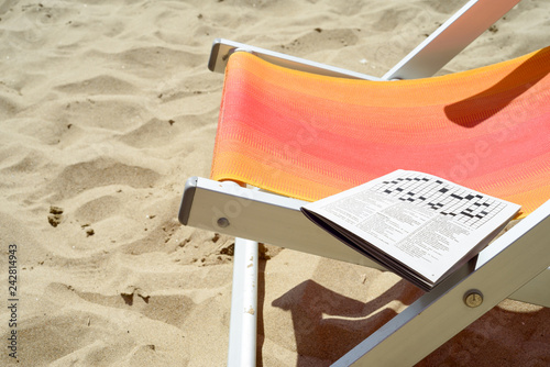 crosswords on the sand deckchair