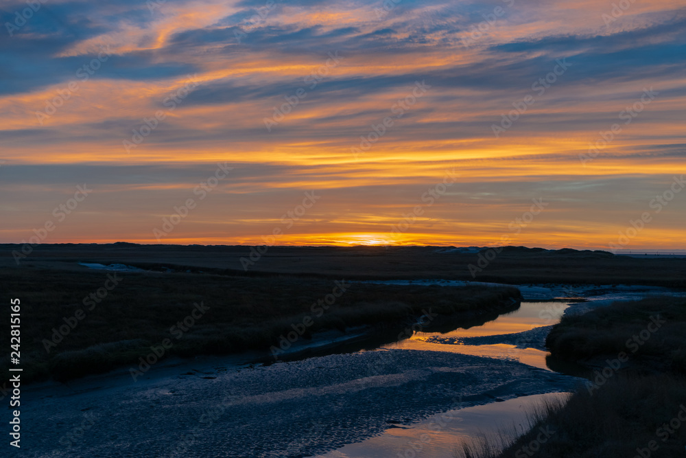 Fototapeta premium Sonnenuntergang an der Nordsee