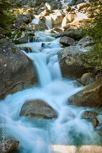 Fototapeta Naklejka Na Ścianę i Meble -  Nardis waterfalls in Val di Genova near Pinzolo in the summertime, Adamello-Brenta Natural Park in the northern Italy