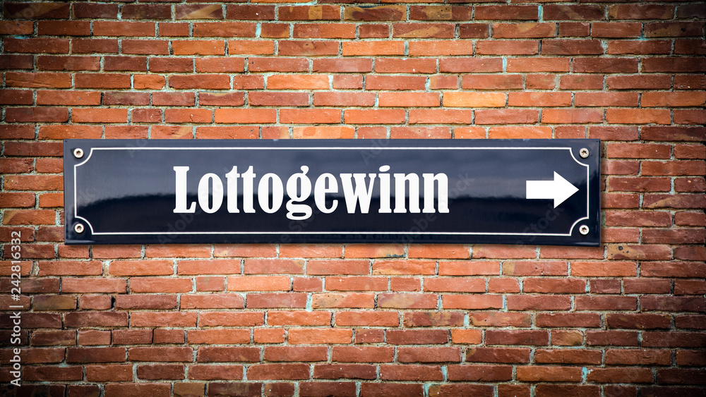 Fototapeta premium Schild 404 - Lottogewinn