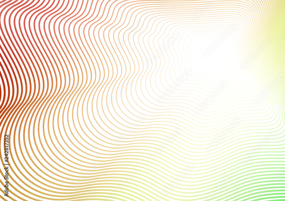 Fractal pattern, flash effect. Red, orange, yellow, green waves, squiggle lines. Abstract summer background, copy space. Design concept of perspective. Vector colored composition. EPS10 illustration Fractal pattern, flash effect. Red, orange, yellow, green waves, squiggle lines. Abstract summer background, copy space. Design concept of perspective. Vector colored composition. EPS10 illustration