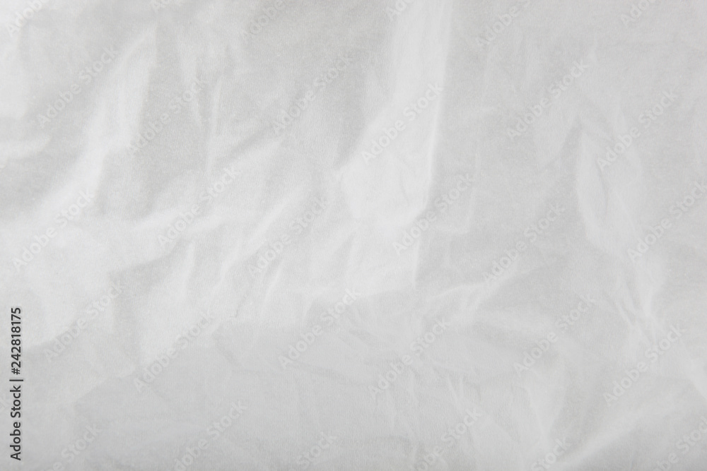 White Blank Crumpled Paper Texture Background