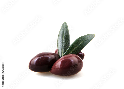 Black Olives Isolated On White Background