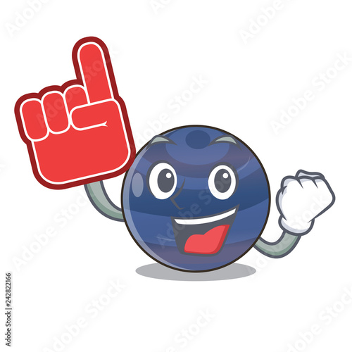 Foam finger picture neptune planet in cartoon form
