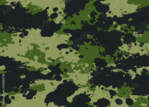 Seamless Splatter Camouflage Pattern