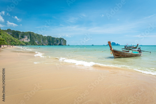 Ao nang beach, Andaman sea, Krabi,beautiful beach Popular tourist attractions in Thailand © Theerawat