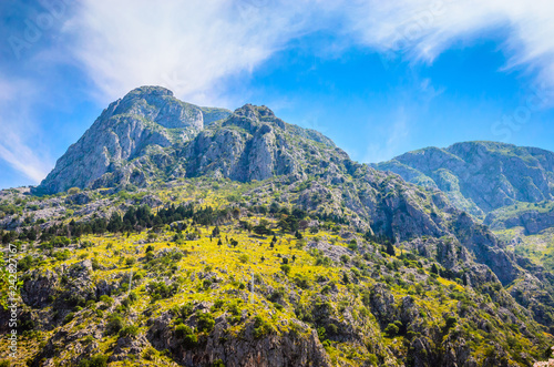 Mountains near old town Kotor  Montenegro.