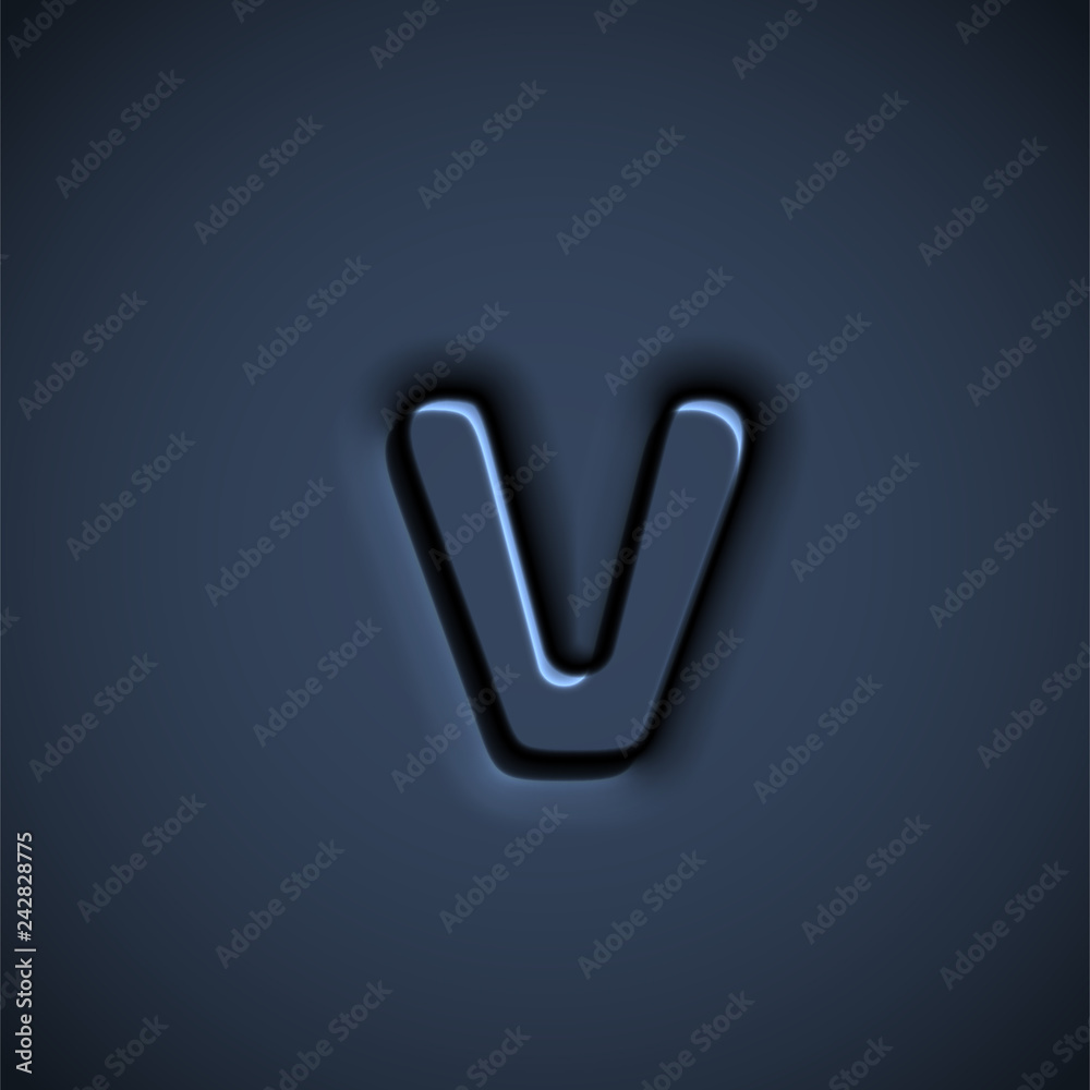 Pressed font character, vector illustration Pressed font character, vector illustration