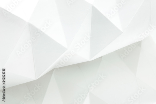 white origami background reflected in mirror © Larizgoitia