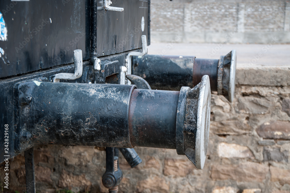 Buffers of the steam locomotive 