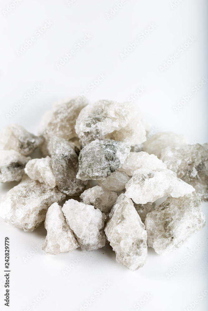White salt crystals
