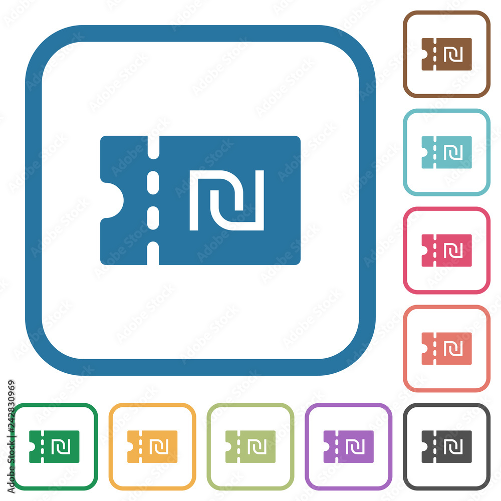 New Shekel discount coupon simple icons New Shekel discount coupon simple icons
