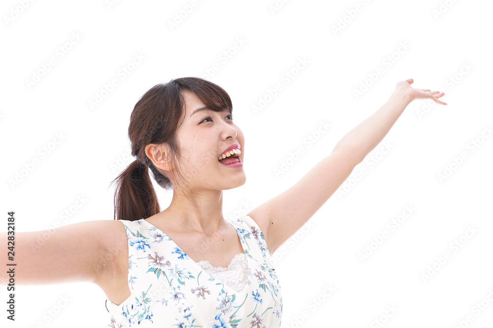 笑顔の若い美人女性 笑顔の若い美人女性
