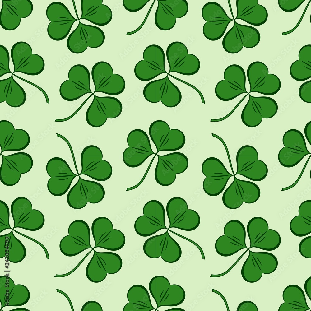 St. Patrick's day background in green colors. Seamless pattern. Vector illustration. St. Patrick's day background in green colors. Seamless pattern. Vector illustration.