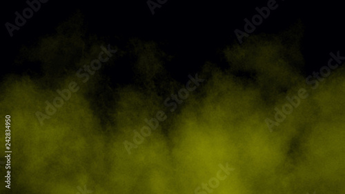 Yellow smoke on the black background © Александр Ковалёв