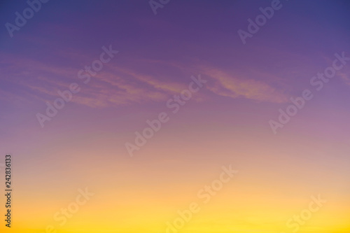 Colorful sky in twilight time background.