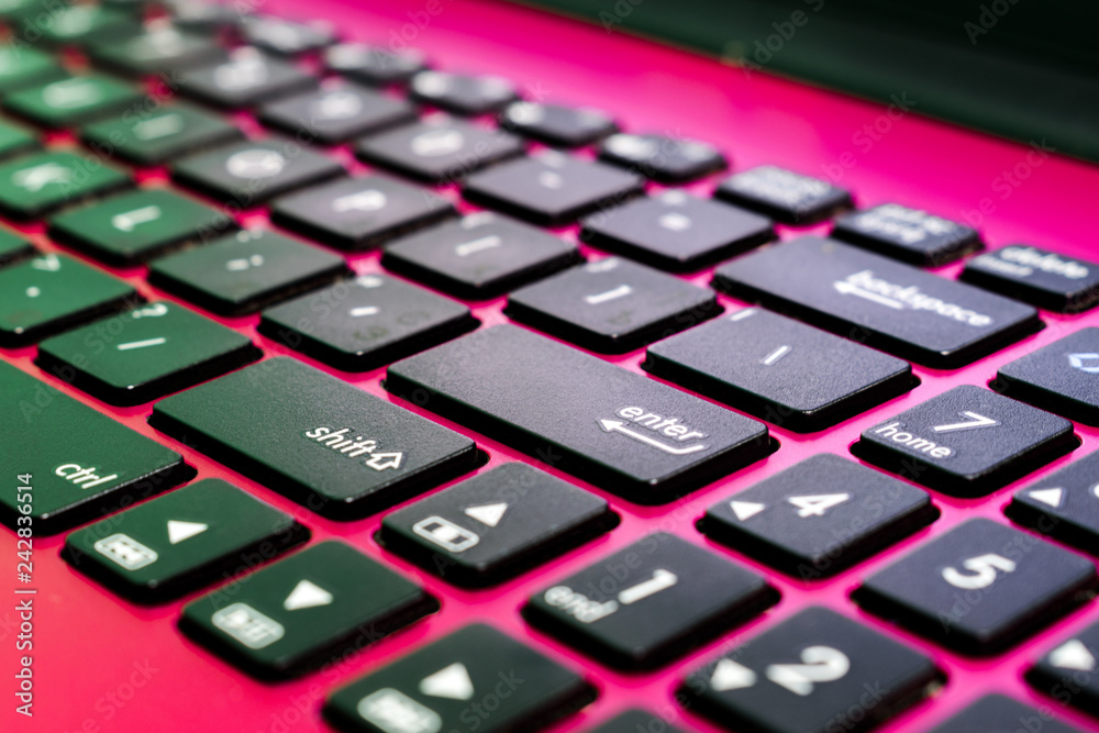 Pink laptop keyboard Pink laptop keyboard