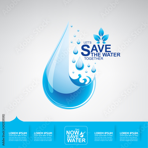Save The Water Vector