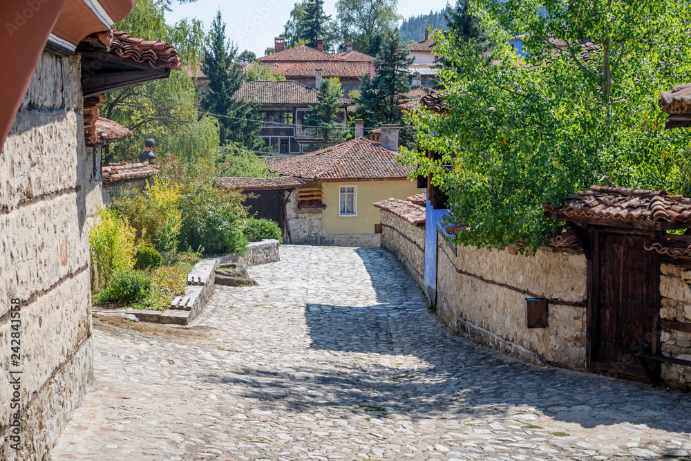 The street in Koprivshtitsa town,  Bulgaria